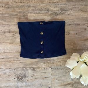 Navy Blue Tube Top